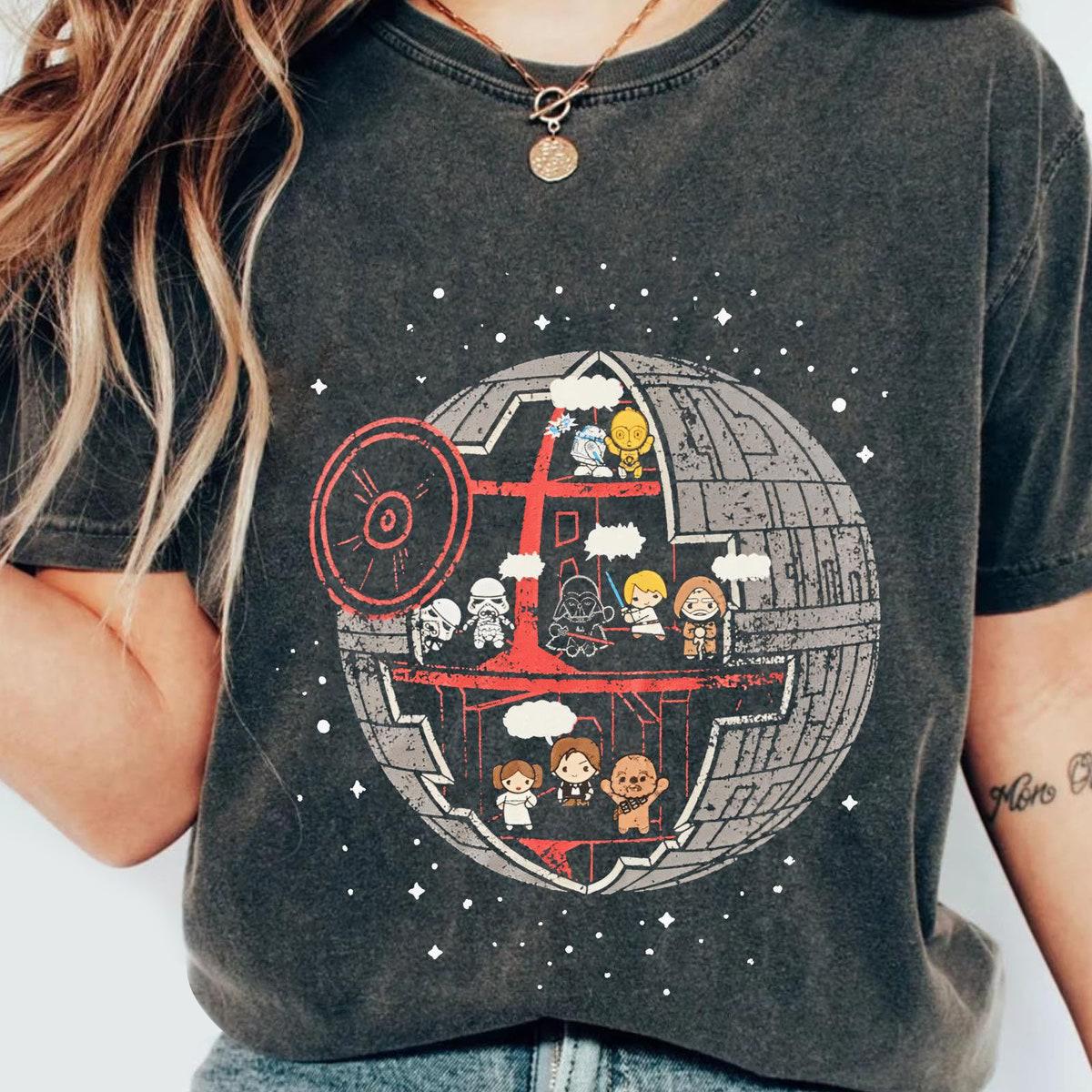 Chibi Star Wars Characters Death Star Shirt 2