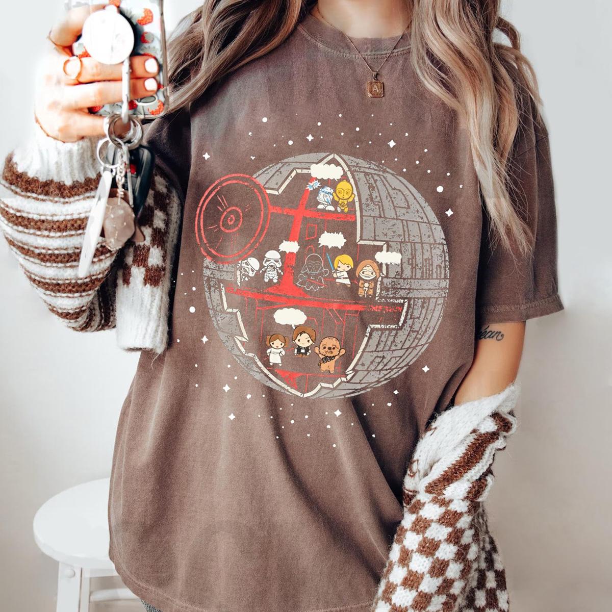 Chibi Star Wars Characters Death Star Shirt 3