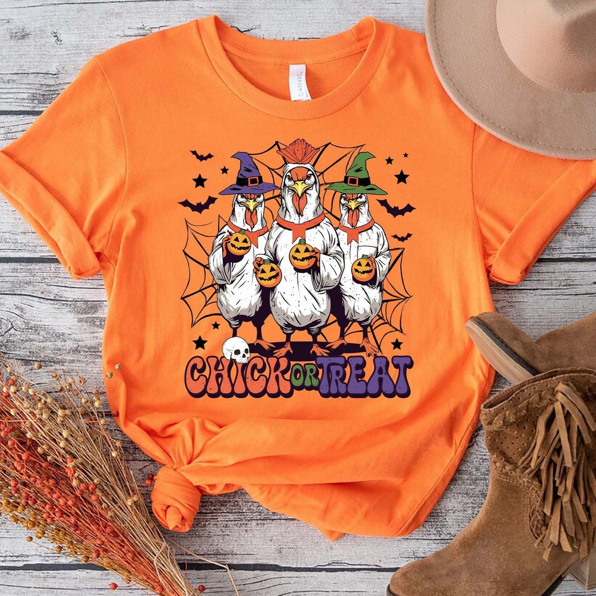 Chick Or Treat Halloween Rooster Shirt 2