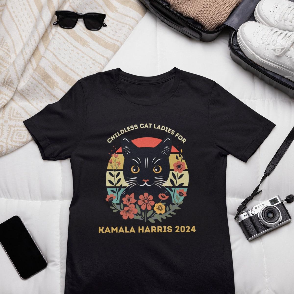 Childless Cat Ladies For Kamala Harris 2024 Kamala Shirt 1