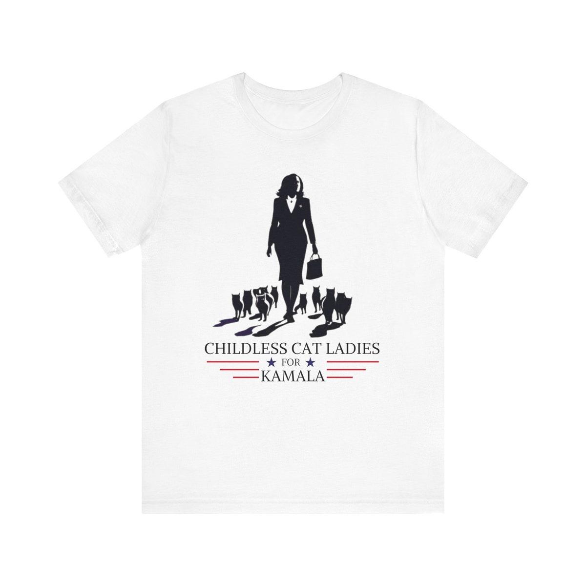 Childless Cat Ladies For Kamala Harris Shirt Feminist Anti Trump Tee 3