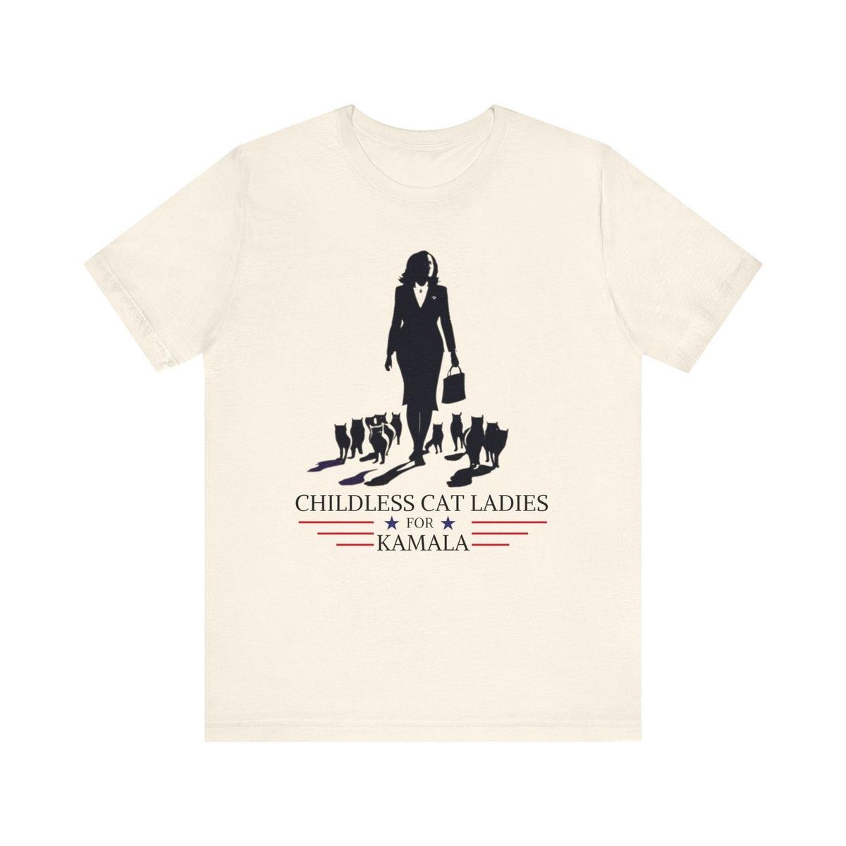 Childless Cat Ladies For Kamala Harris Shirt Feminist Anti Trump Tee 4