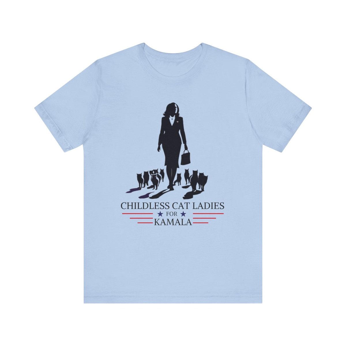 Childless Cat Ladies For Kamala Harris Shirt Feminist Anti Trump Tee 6