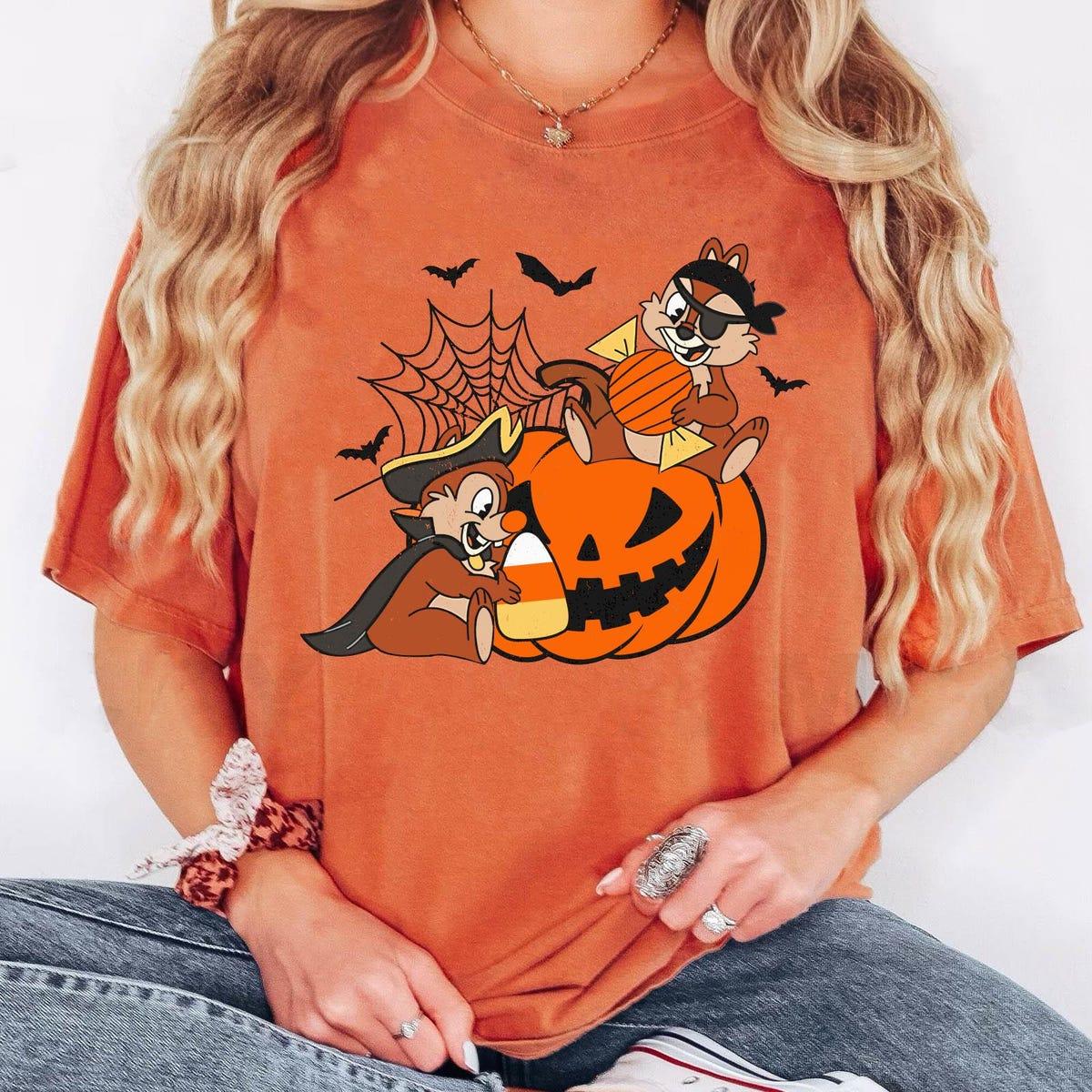 Chip N Dale Pirate Halloween Pumpkin Disney Halloween Matching Shirt 2