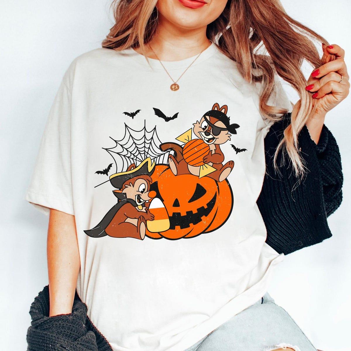 Chip N Dale Pirate Halloween Pumpkin Disney Halloween Matching Shirt 3