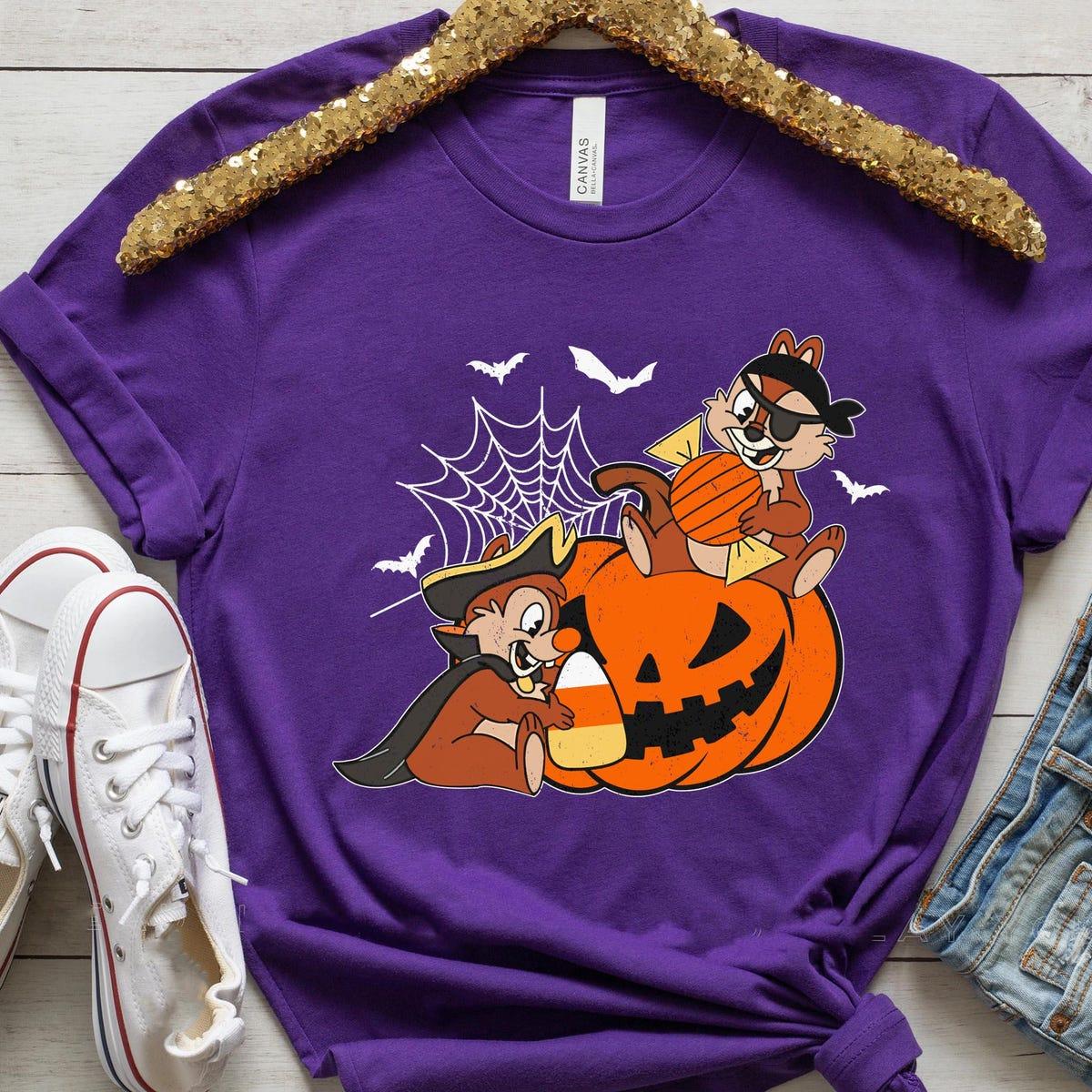 Chip N Dale Pirate Halloween Pumpkin Disney Halloween Matching Shirt 5