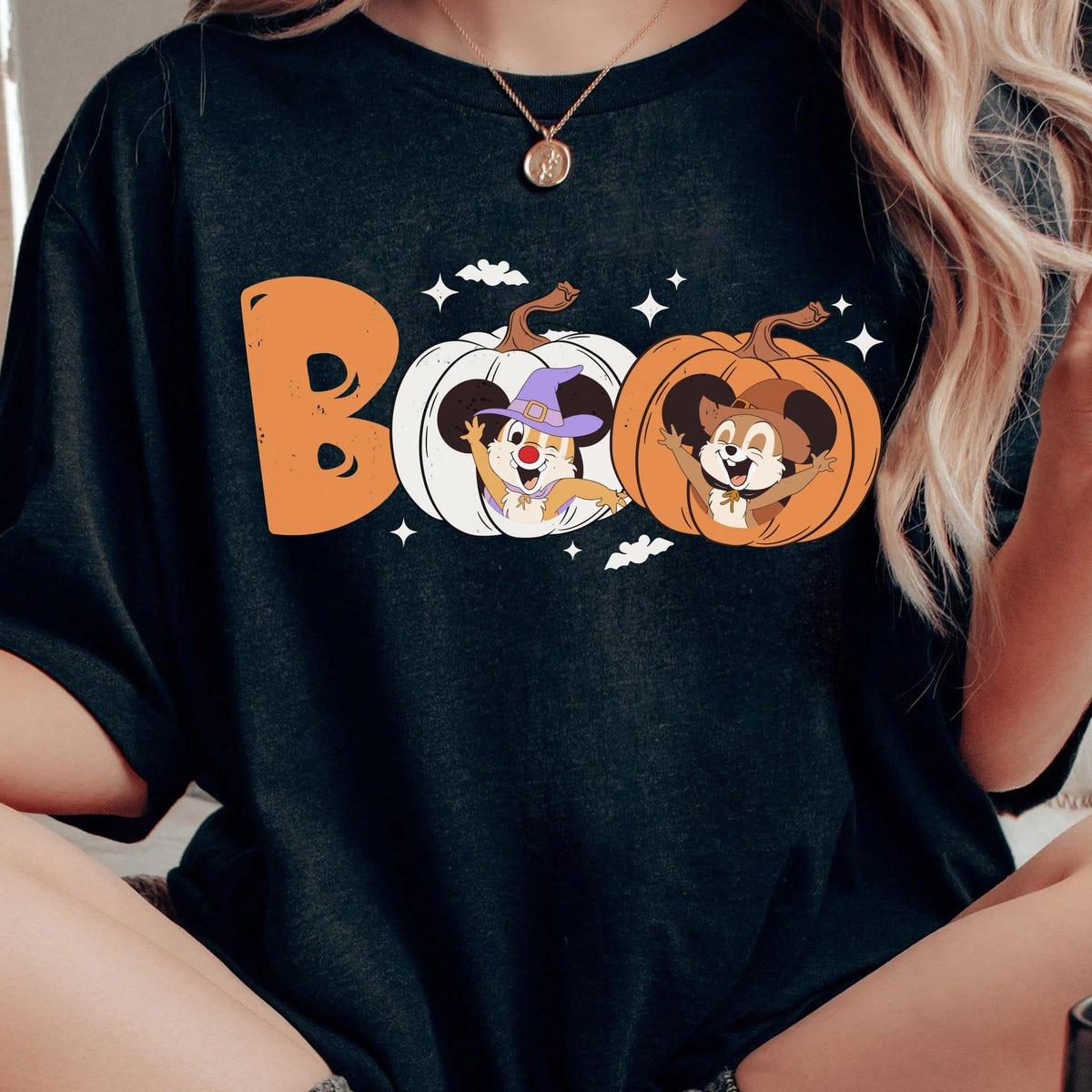 Chip N Dale Witch Pumpkin Boo Halloween Disney Chipmunks Halloween Shirt 1