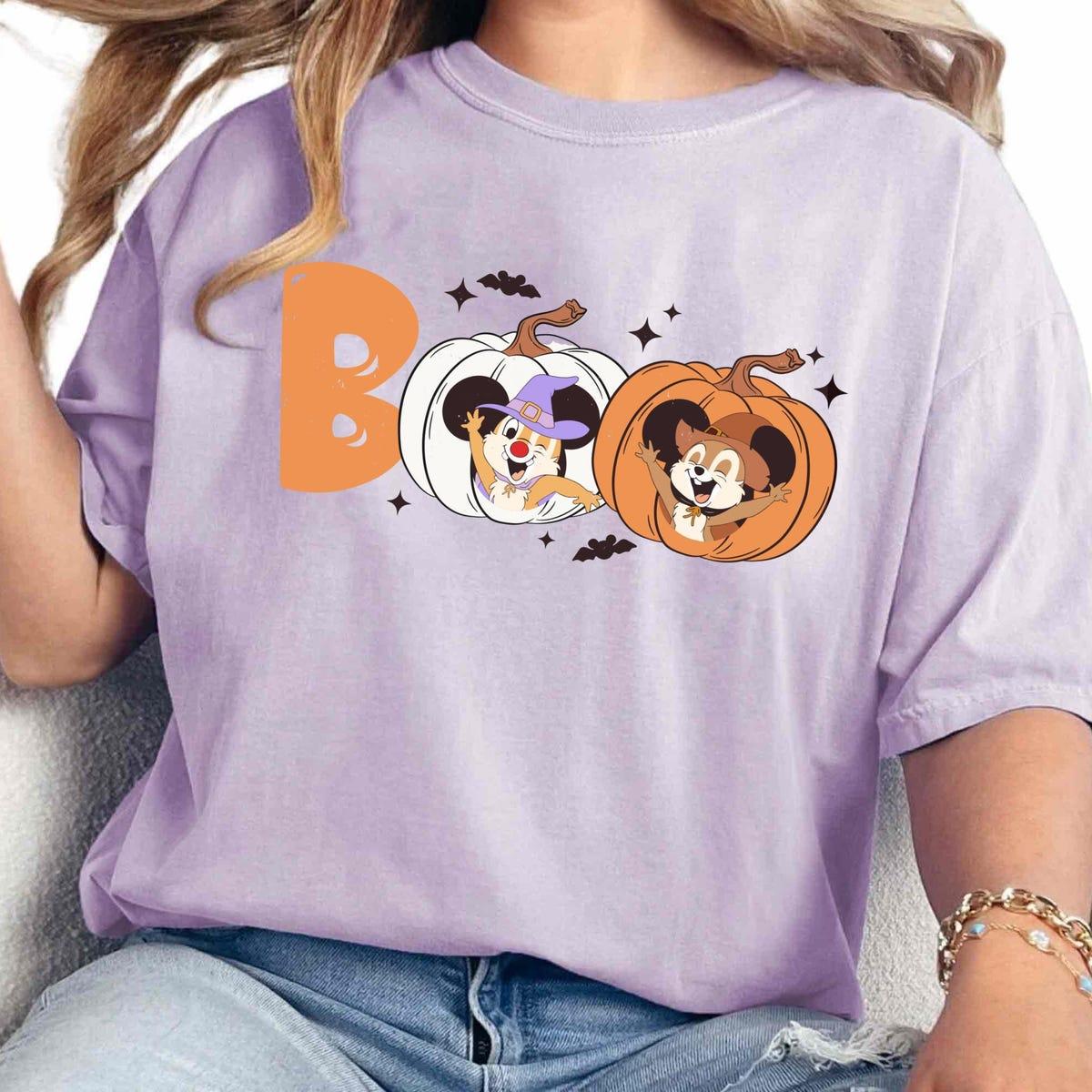 Chip N Dale Witch Pumpkin Boo Halloween Disney Chipmunks Halloween Shirt 2