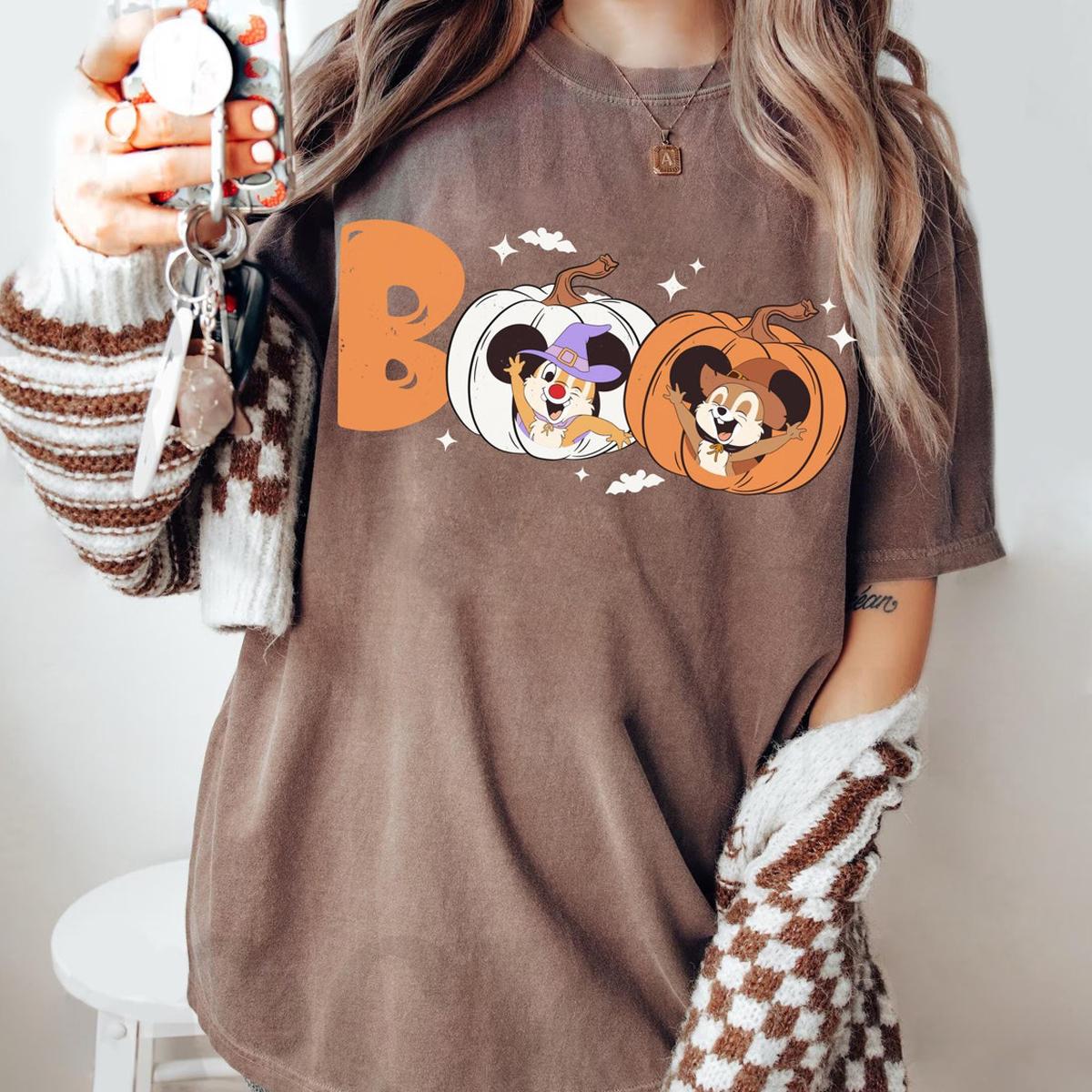 Chip N Dale Witch Pumpkin Boo Halloween Shirt 4