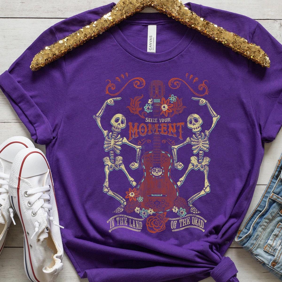 Coco Seize Your Moment Skeletons Guitar Shirt 2