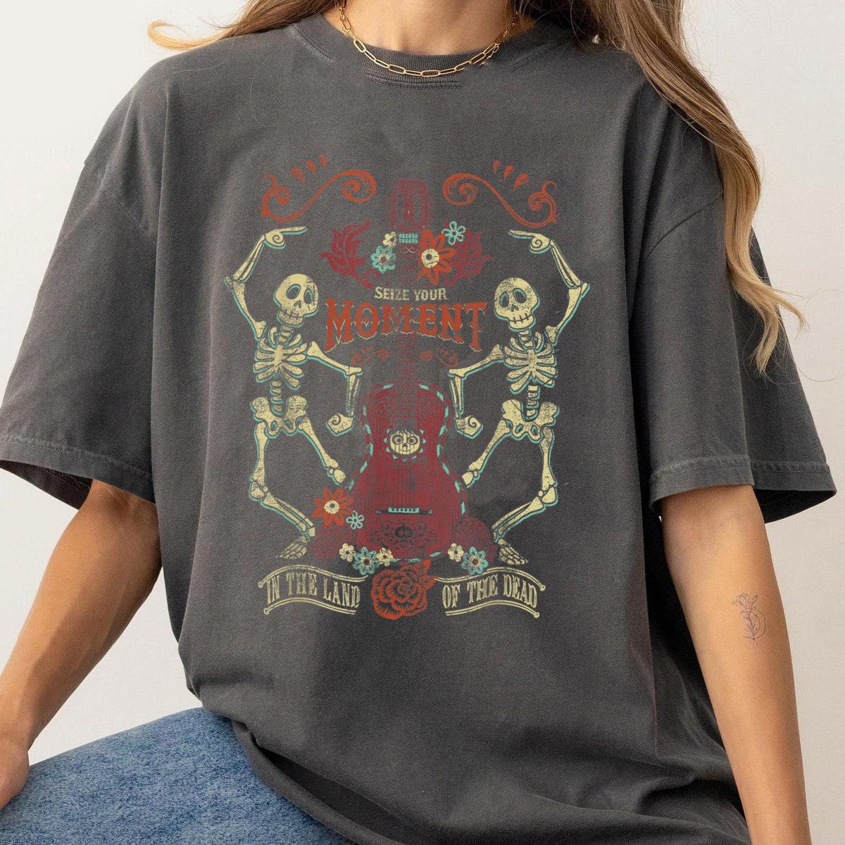 Coco Seize Your Moment Skeletons Guitar Shirt 3