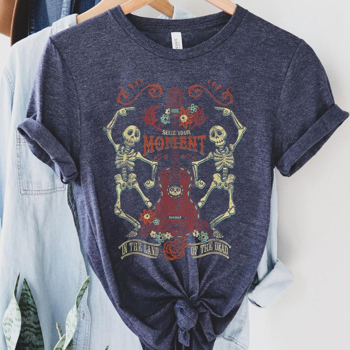 Coco Seize Your Moment Skeletons Guitar Shirt 4