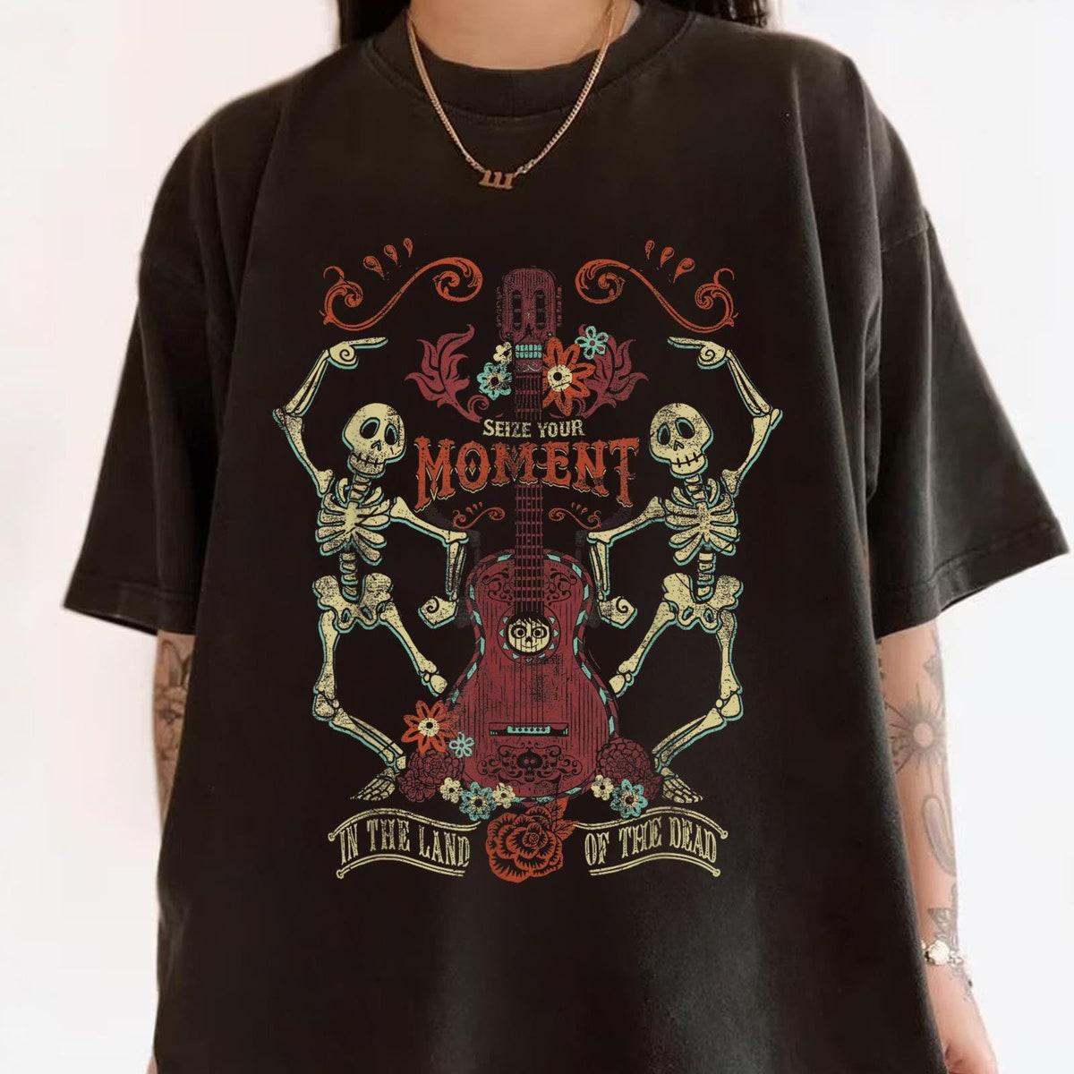 Coco Seize Your Moment Skeletons Guitar Shirt 6