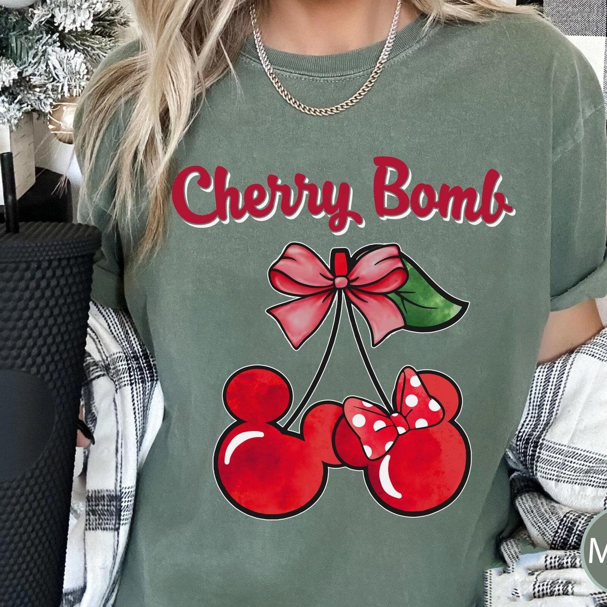 Coquette Mickey Minnie Mouse Cherry Bomb Shirt 4