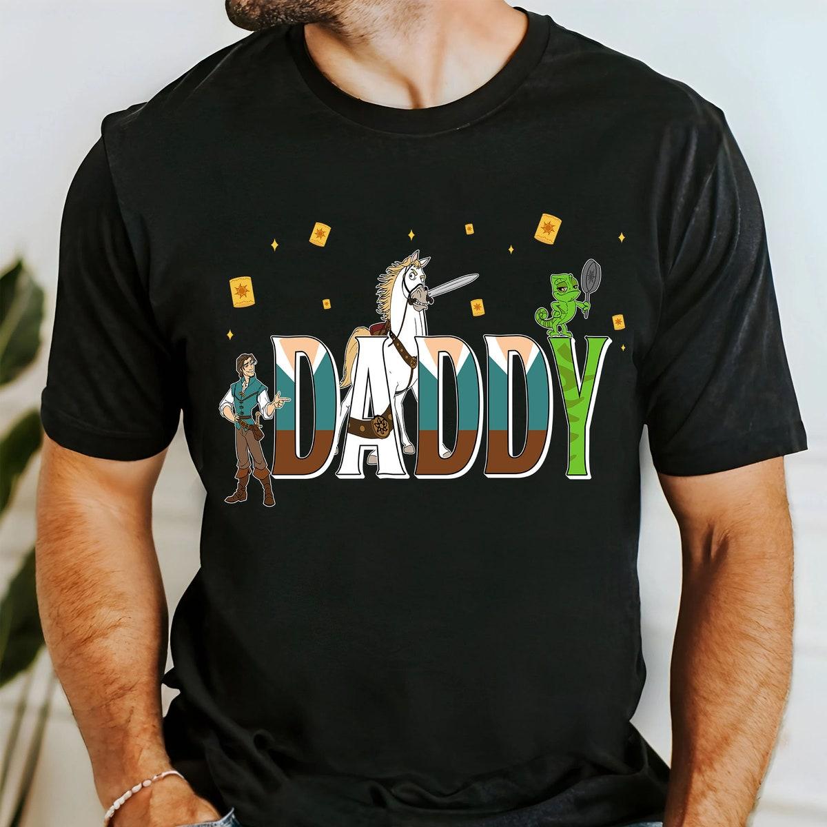 Custom Daddy With Tangled Themed Personalized Shirt 4