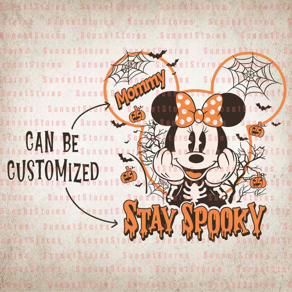 Custom Disney Characters Skeleton Mickey Ears Halloween Shirt 2