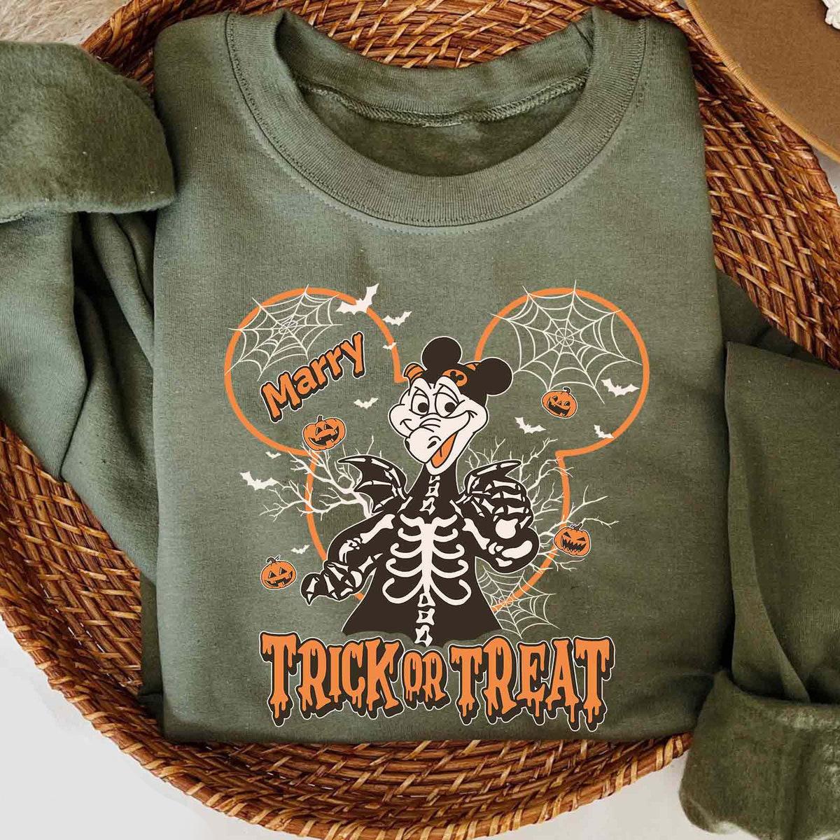 Custom Disney Characters Skeleton Mickey Ears Halloween Shirt 5