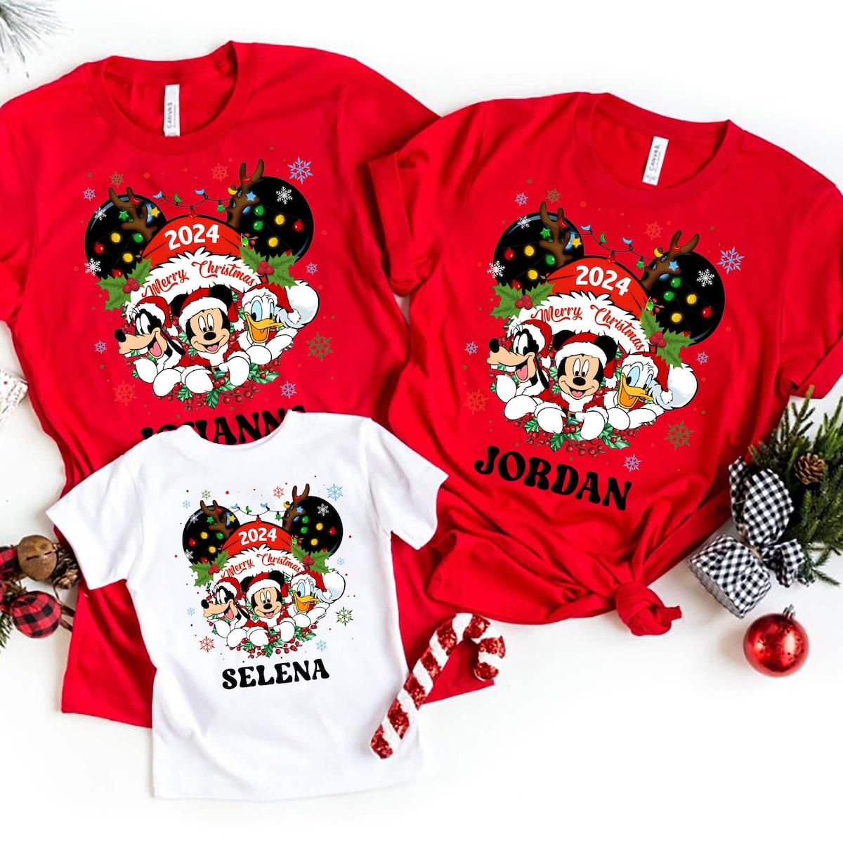 Custom Disney Mickey Mouse And Friends Christmas Shirt 1