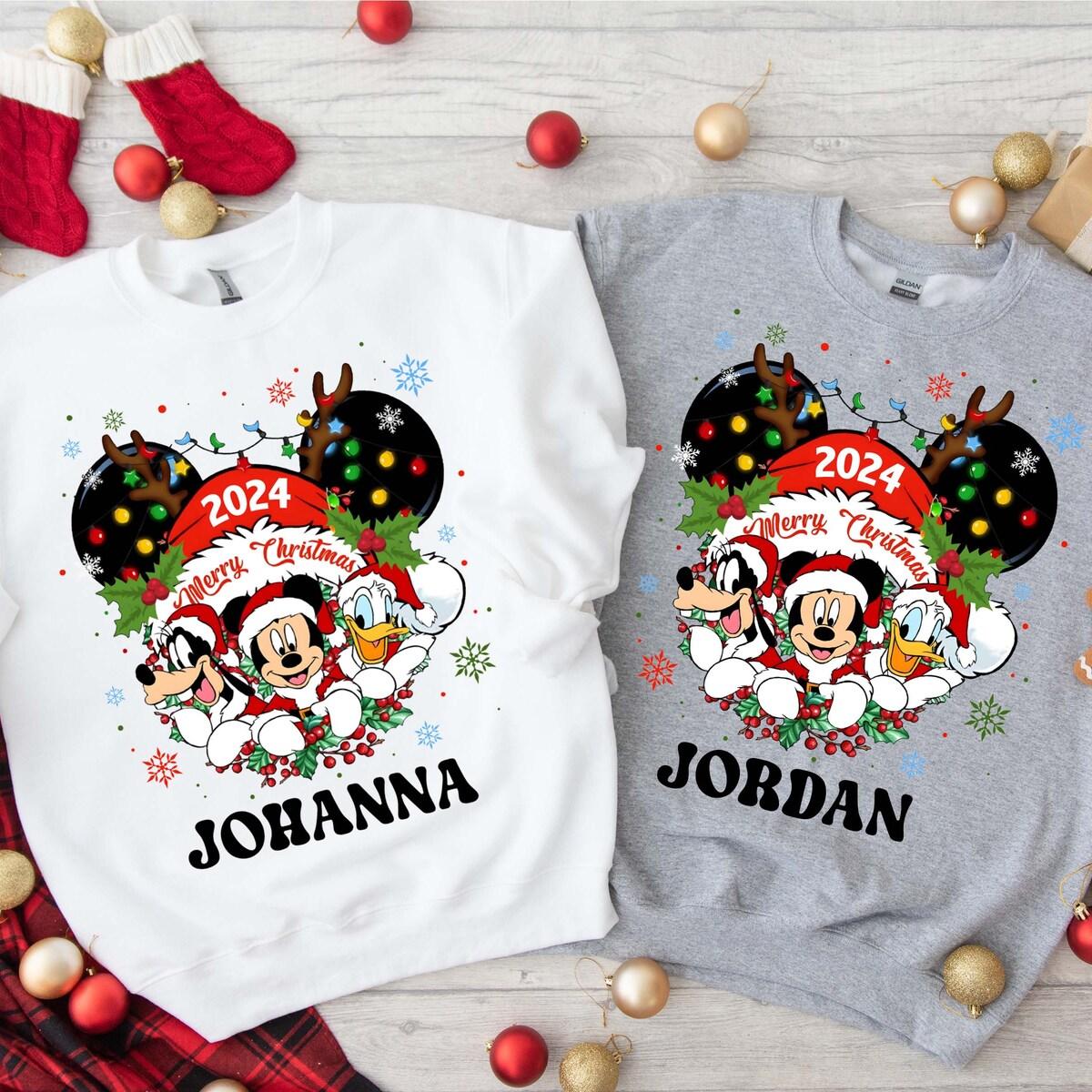 Custom Disney Mickey Mouse And Friends Christmas Shirt 2