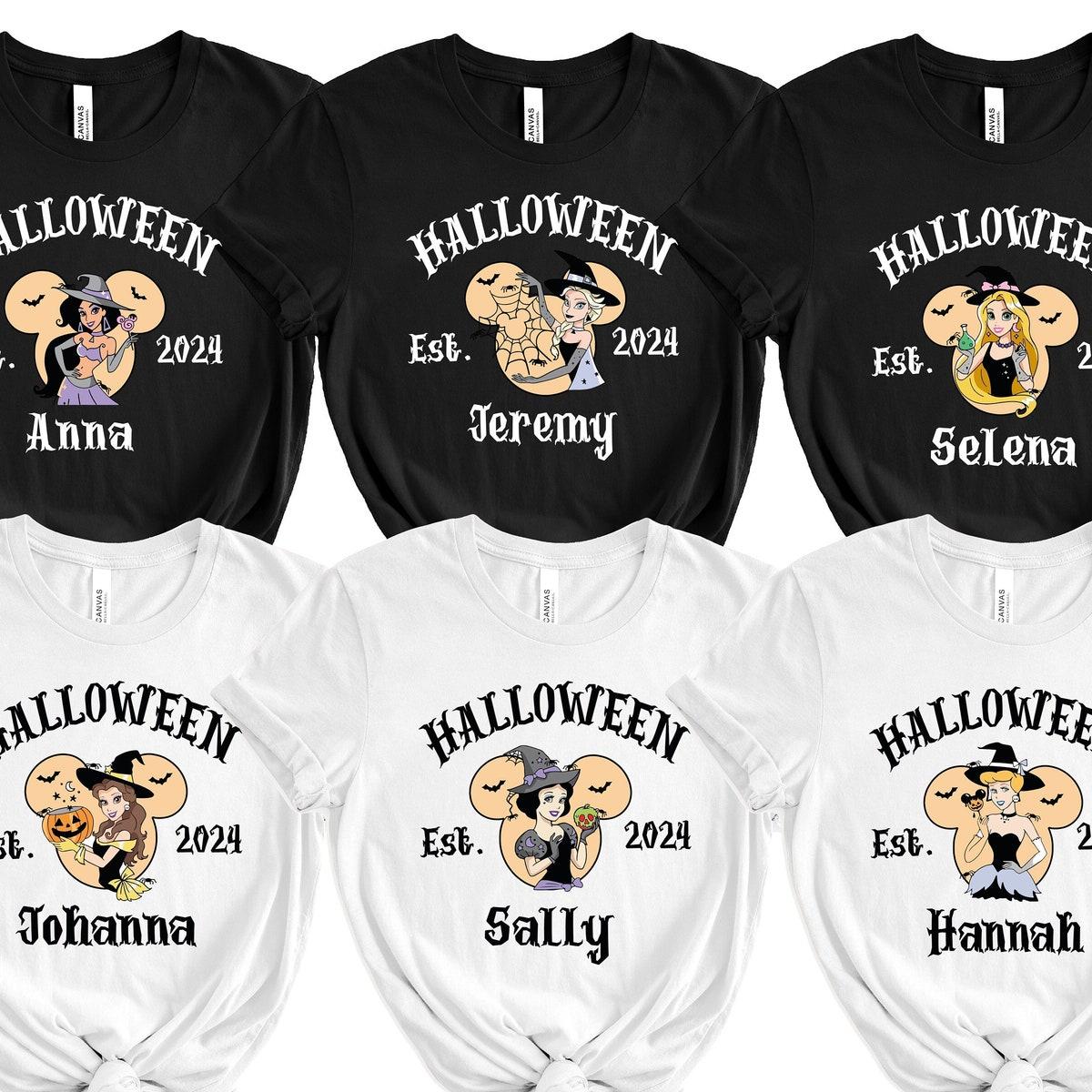 Custom Disney Princesses Halloween Est 2024 Shirt 1