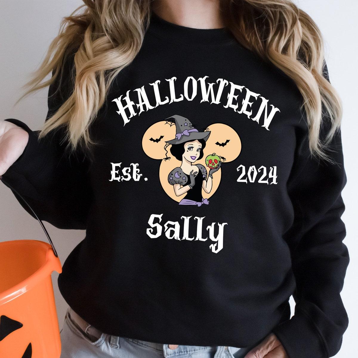 Custom Disney Princesses Halloween Est 2024 Shirt 3