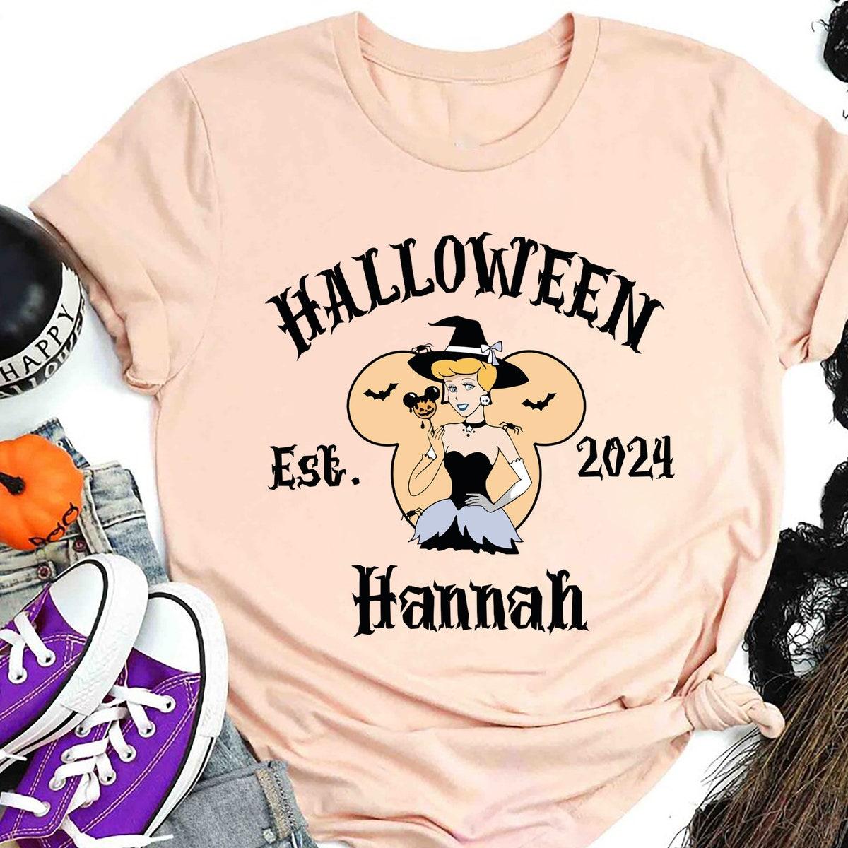 Custom Disney Princesses Halloween Est 2024 Shirt 4