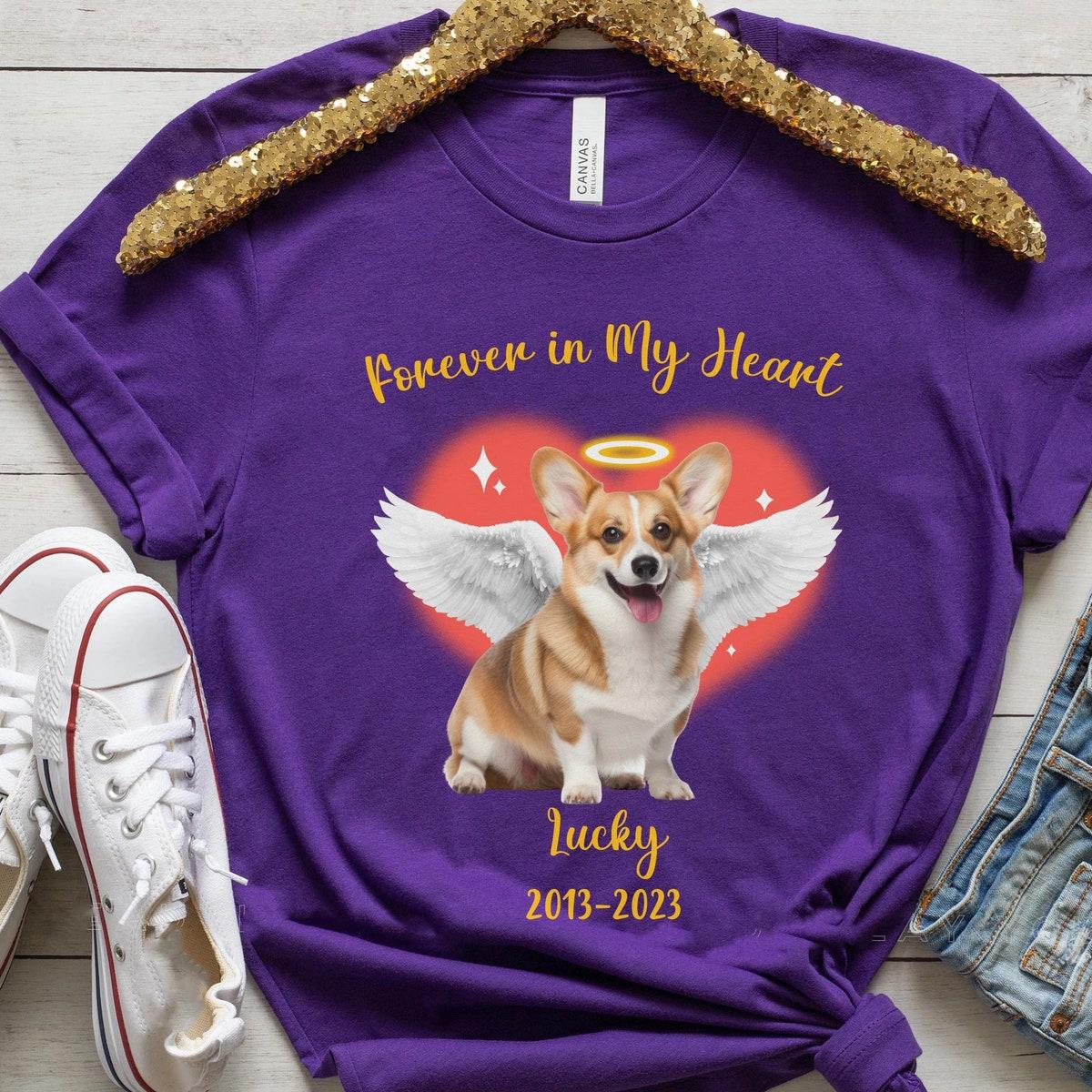 Custom Dog Name Photo Forever In My Heart Personalized Shirt 2