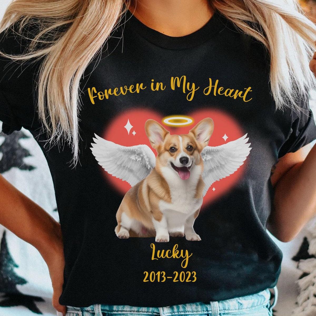 Custom Dog Name Photo Forever In My Heart Personalized Shirt 6