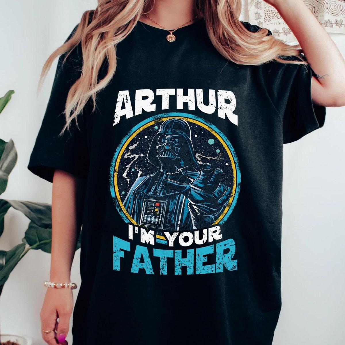 Custom Kid Name Darth Vader I'm Your Father Personalized Star Wars Dad Shirt 1