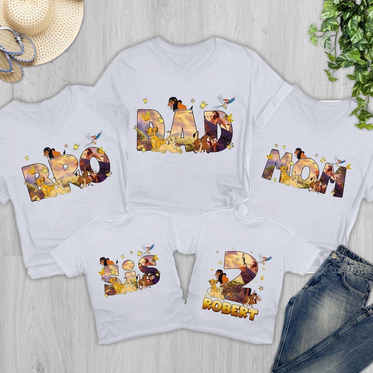 Custom Lion King Movie Birthday Personalized Simba Family Birthday Shirt 1