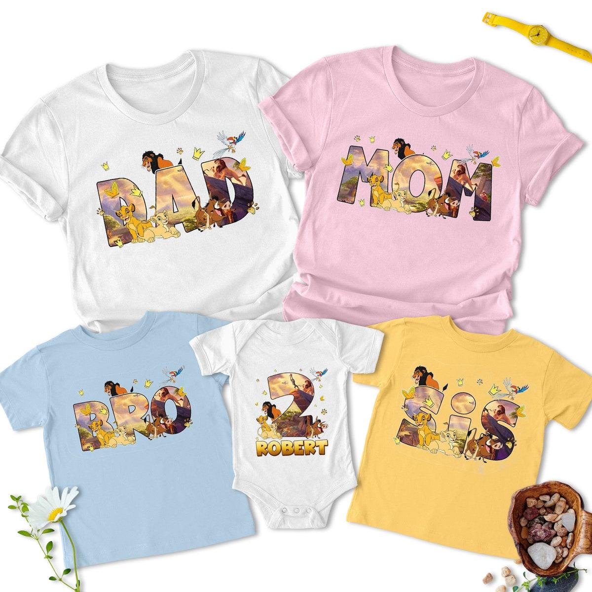 Custom Lion King Movie Birthday Personalized Simba Family Birthday Shirt 2