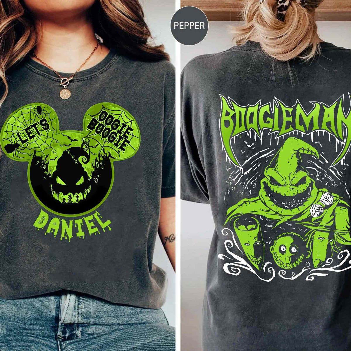 Custom Mickey Ears Boogieman Lock Shock Barrel Let's Oogie Boogie Shirt 3