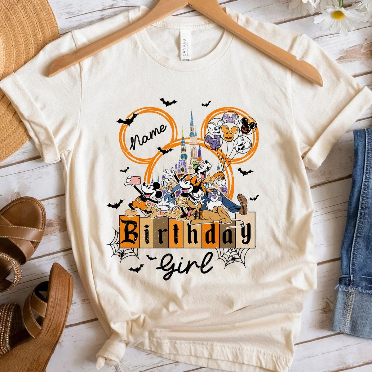 Custom Name Birthday Girl Halloween Birthday Girl Shirt 5