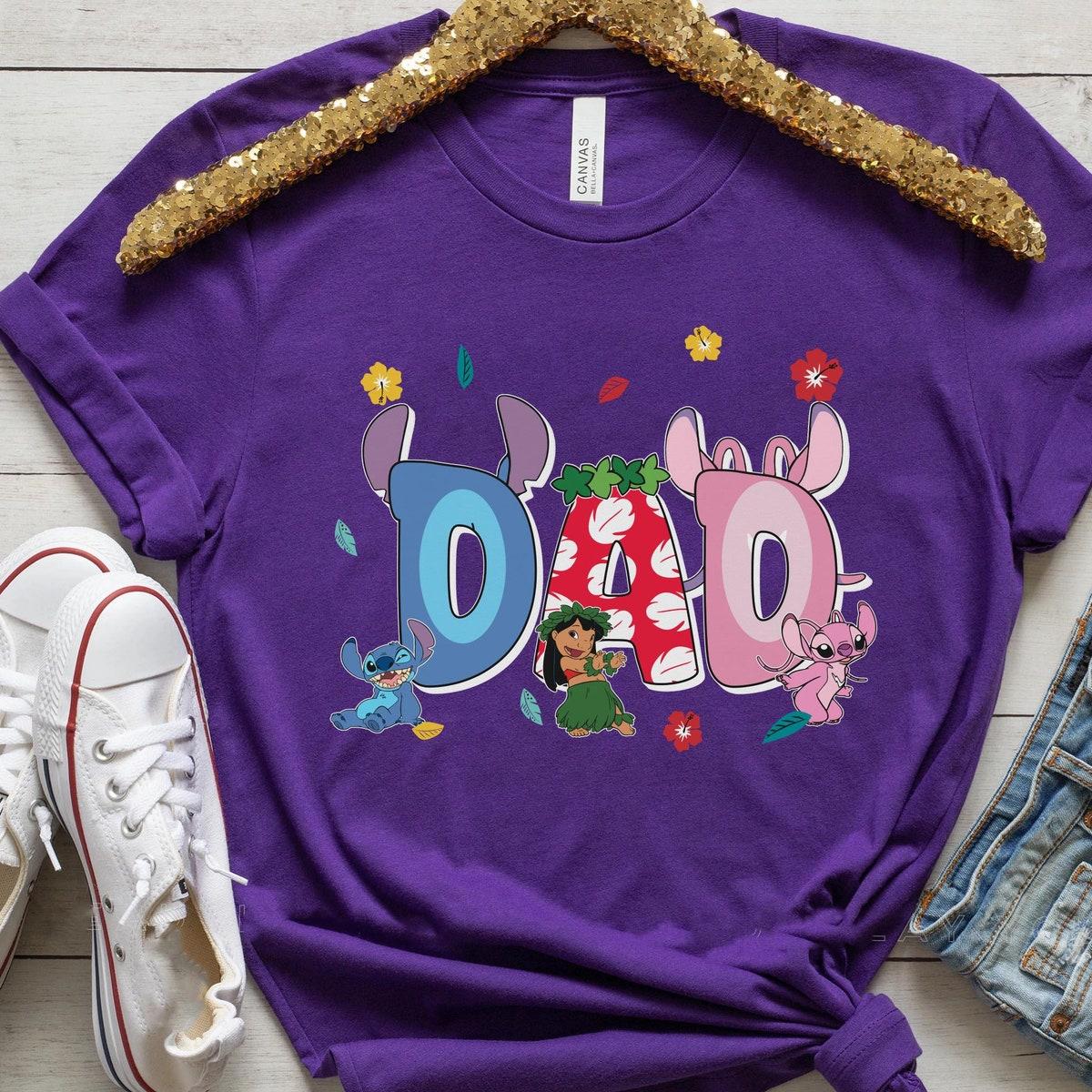 Custom Name Dad Lilo And Stitch Personalized Dad Disney Shirt 4