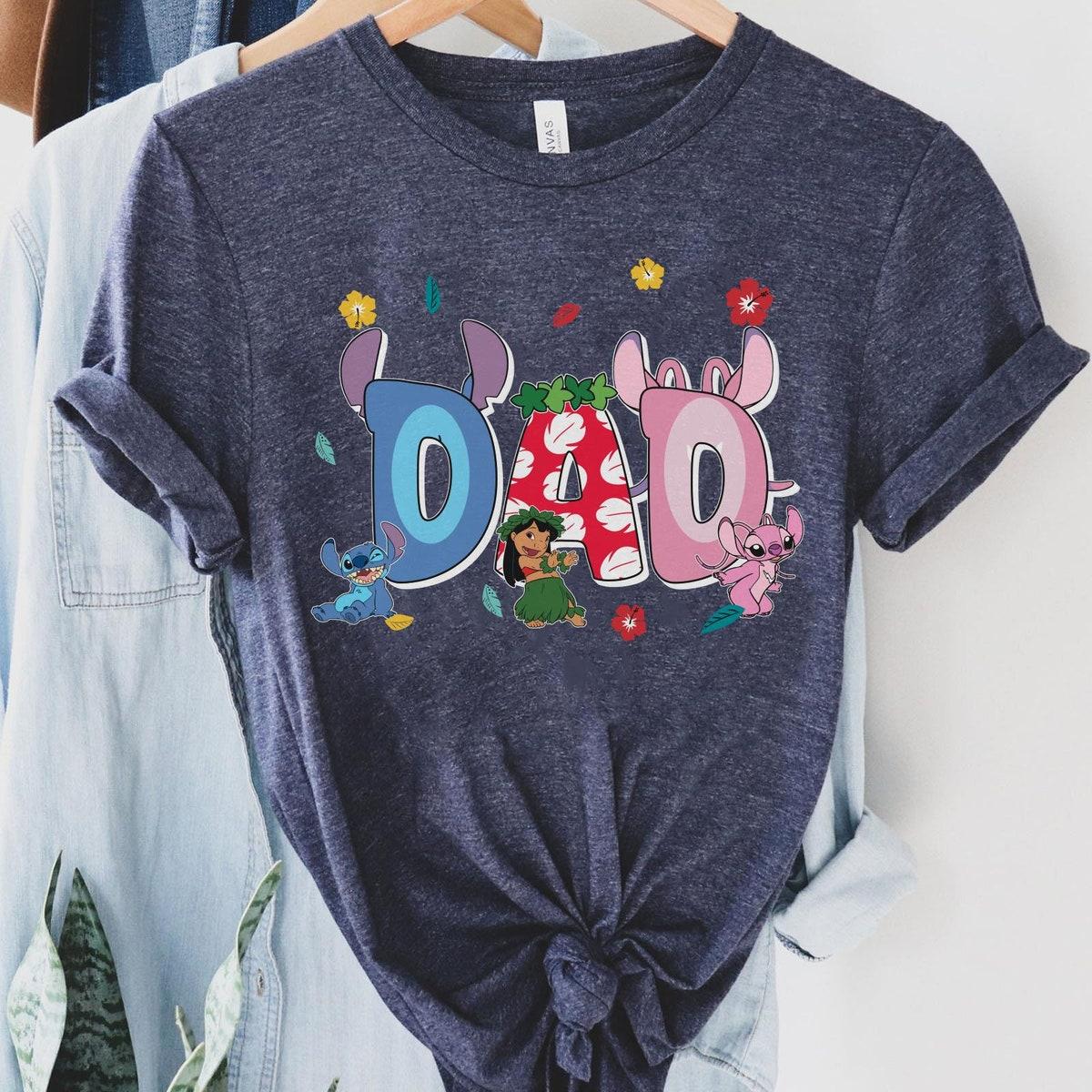 Custom Name Dad Lilo And Stitch Personalized Dad Disney Shirt 5