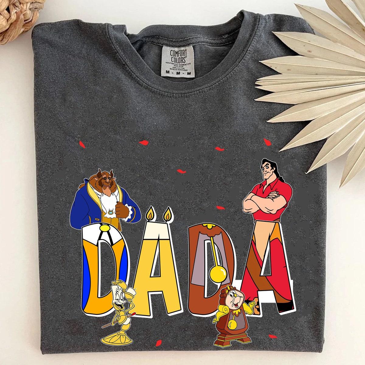 Custom Name Dada With Beauty And The Beast Themed Personalized Shirt 1