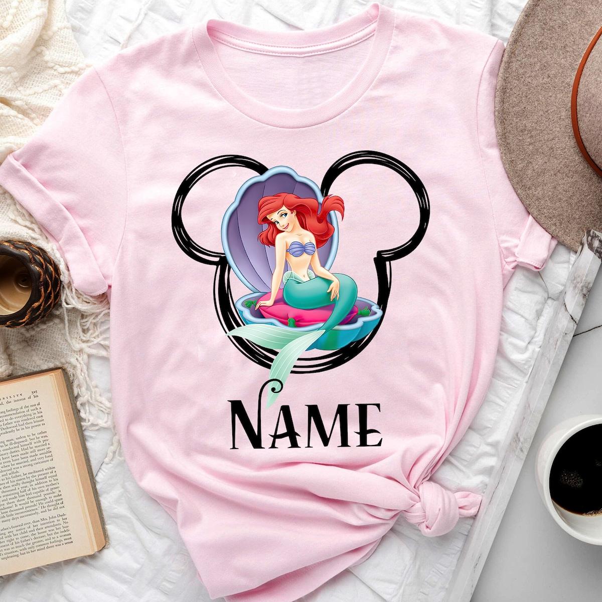 Custom Name Little Mermaid Group Shirt 3