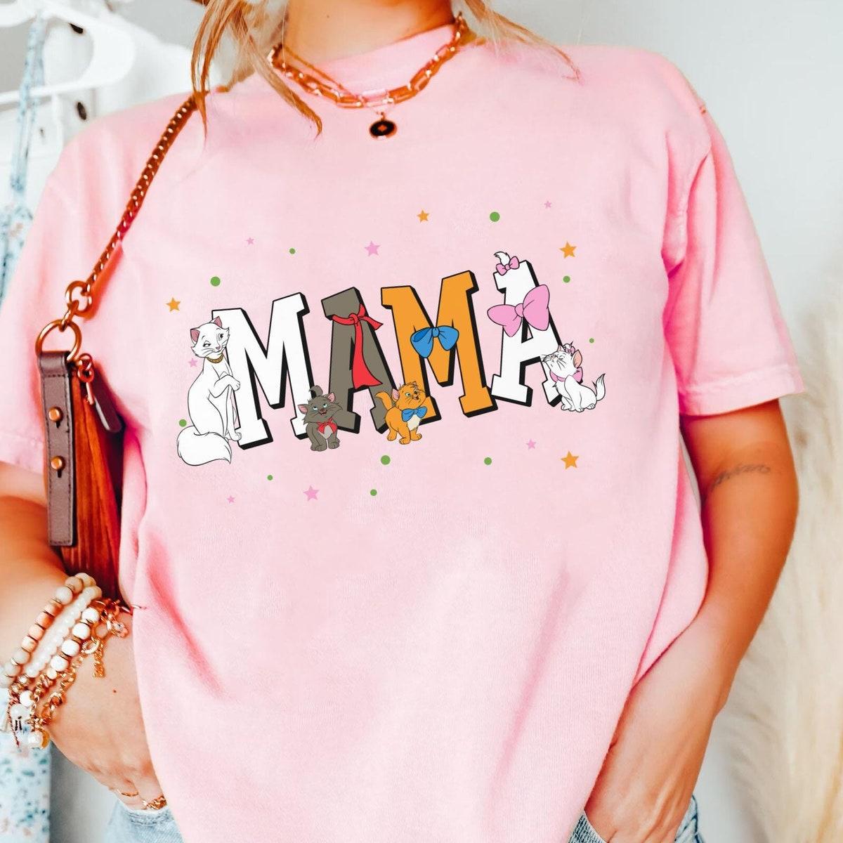 Custom Name Mama Aristocats Personalized Mom Cat Disney Shirt 2