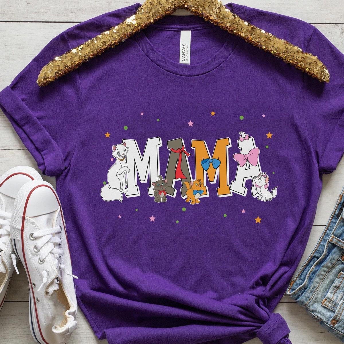 Custom Name Mama Aristocats Personalized Mom Cat Disney Shirt 3