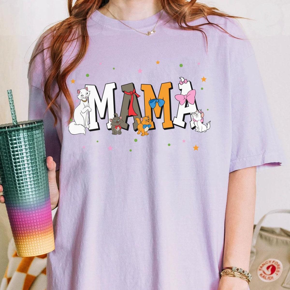 Custom Name Mama Aristocats Personalized Mom Cat Disney Shirt 4