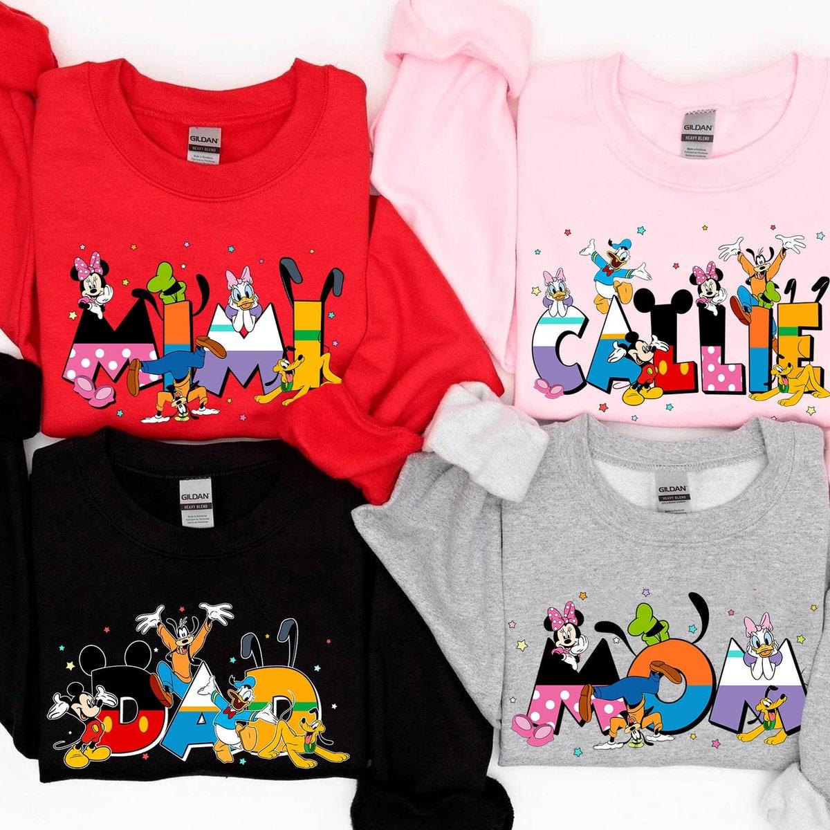 Custom Name Mickey And Friends Family Matching Personalized Shirt 1