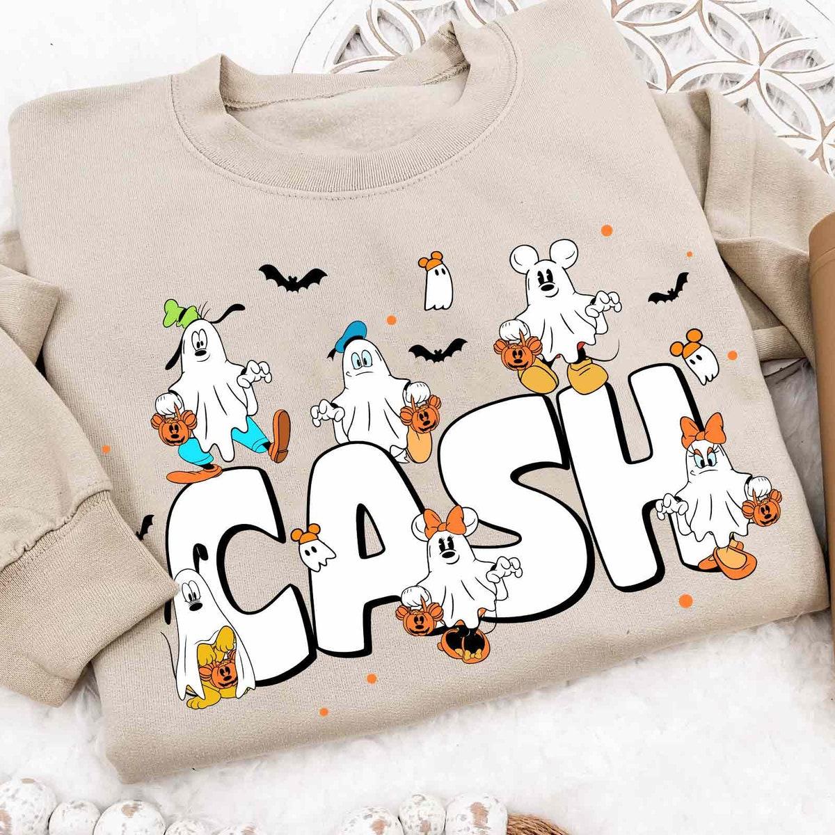 Custom Name Mickey And Friends Halloween Boo Ghost Shirt 1