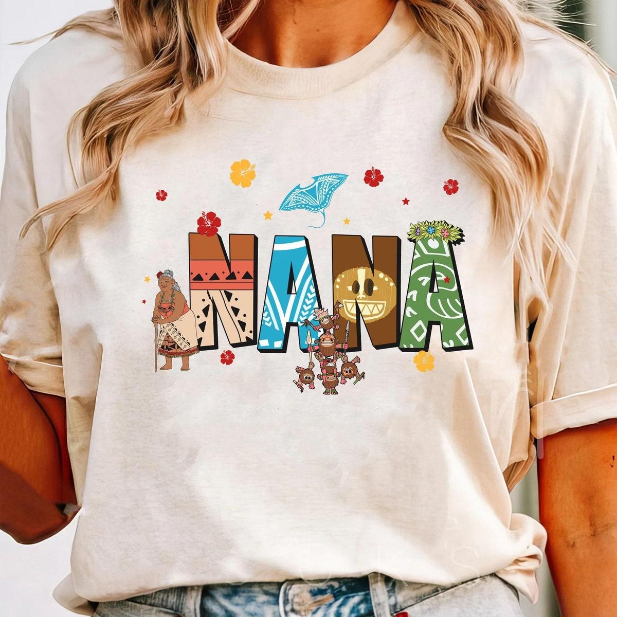 Custom Name Nana Moana Disney Grandma Personalized Shirt 1