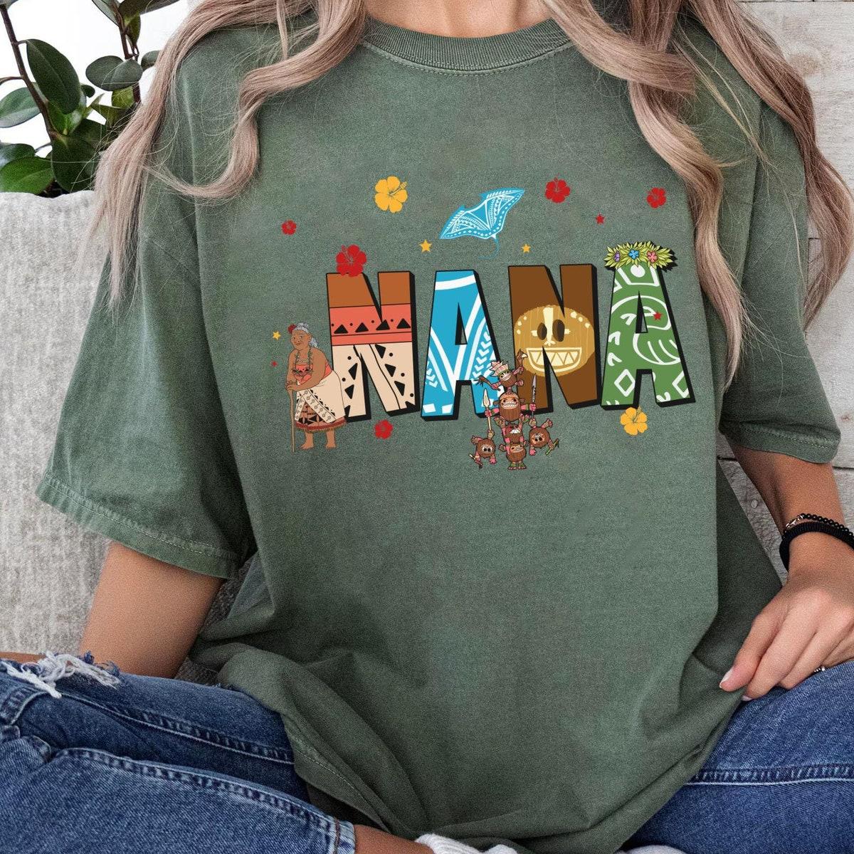 Custom Name Nana Moana Disney Grandma Personalized Shirt 3