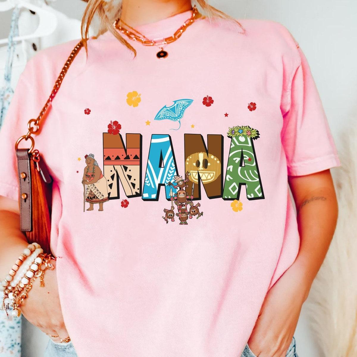 Custom Name Nana Moana Disney Grandma Personalized Shirt 4