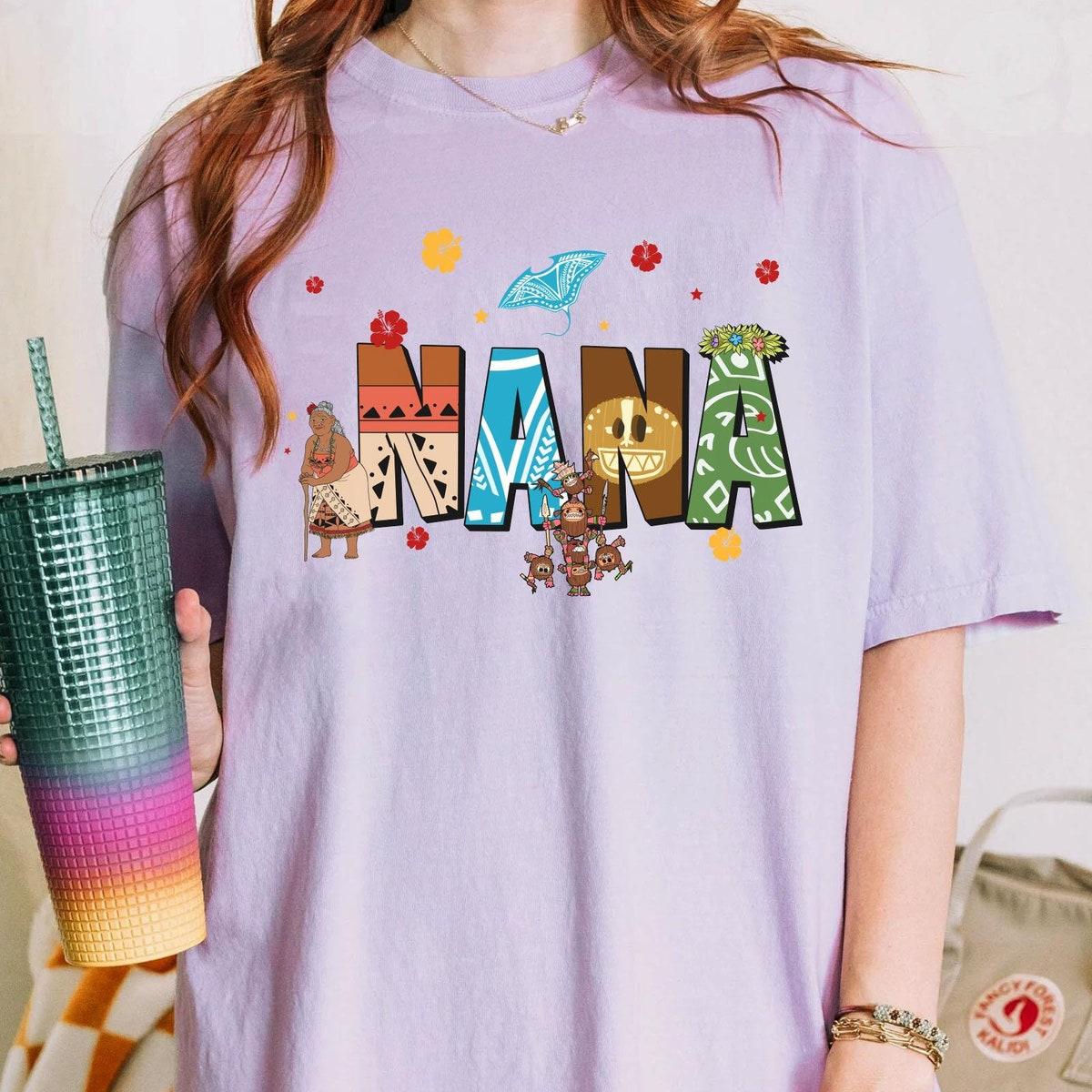 Custom Name Nana Moana Disney Grandma Personalized Shirt 6