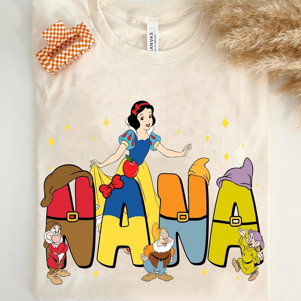 Custom Name Nana Snow White And The Seven Dwarfs Personalized Shirt 1