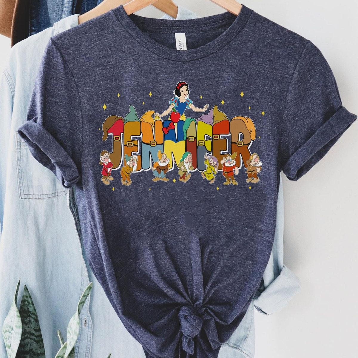 Custom Name Nana Snow White And The Seven Dwarfs Personalized Shirt 3