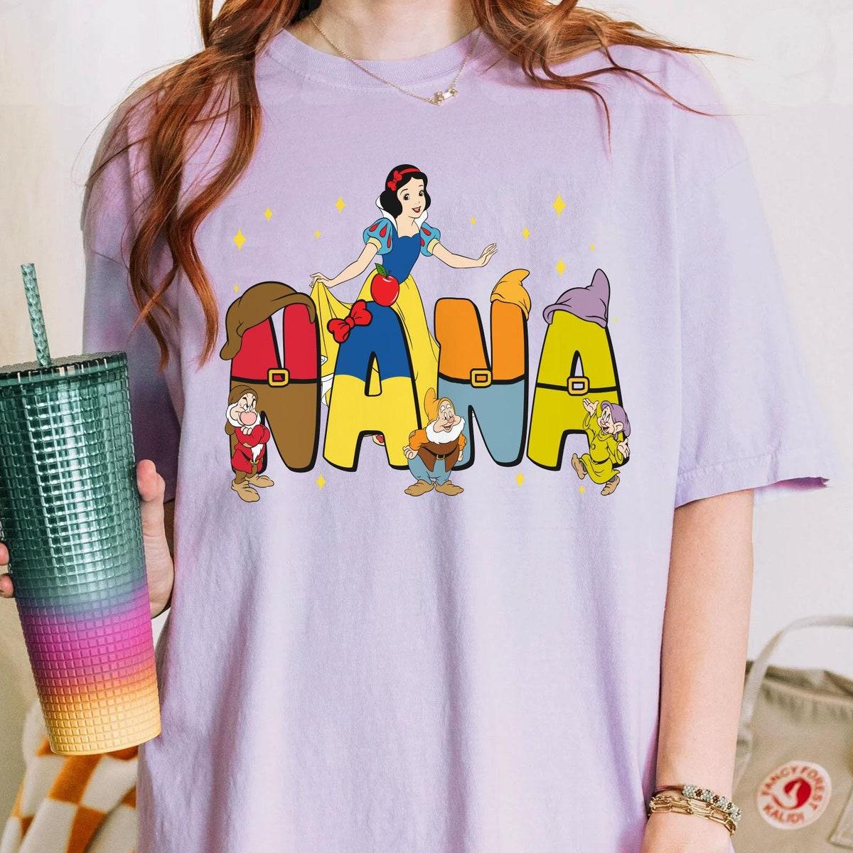 Custom Name Nana Snow White And The Seven Dwarfs Personalized Shirt 4