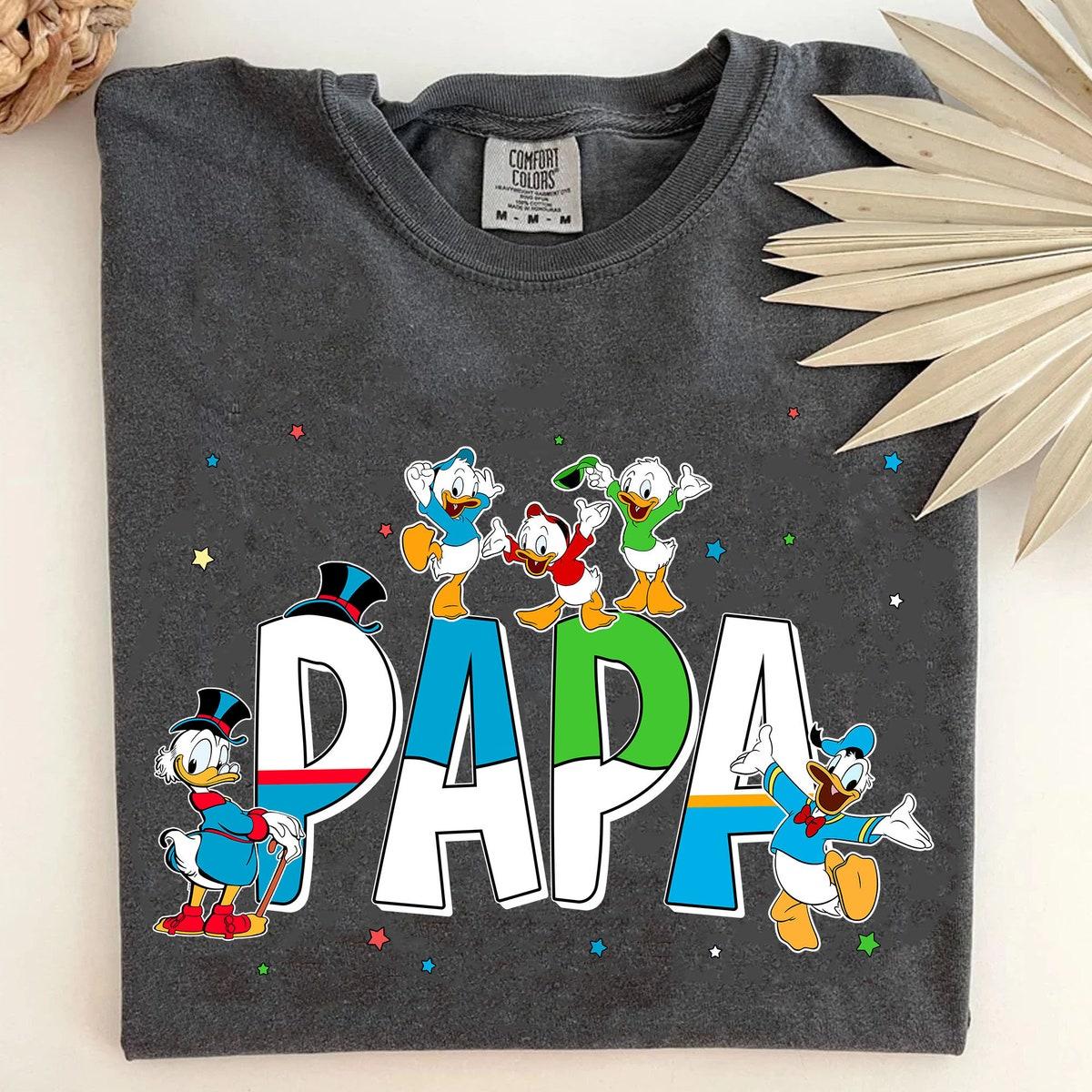 Custom Name Papa With Ducktales Themed Personalized Shirt 4